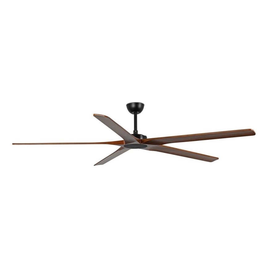 FARO 34190WT - Ανεμιστήρας οροφής BIGWOOD XL πεύκο/μαύρο διάμετρος 200 cm Wi-Fi Tuya + τηλεχειριστήριο