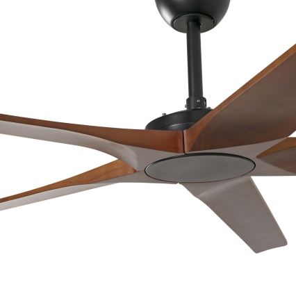 FARO 34190WT - Ανεμιστήρας οροφής BIGWOOD XL πεύκο/μαύρο διάμετρος 200 cm Wi-Fi Tuya + τηλεχειριστήριο