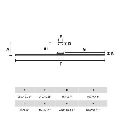 FARO 34191WT - Οροφής ανεμιστήρας BIGWOOD XL πεύκο/λευκό διάμετρος 200 εκ. Wi-Fi Tuya + τηλεχειριστήριο