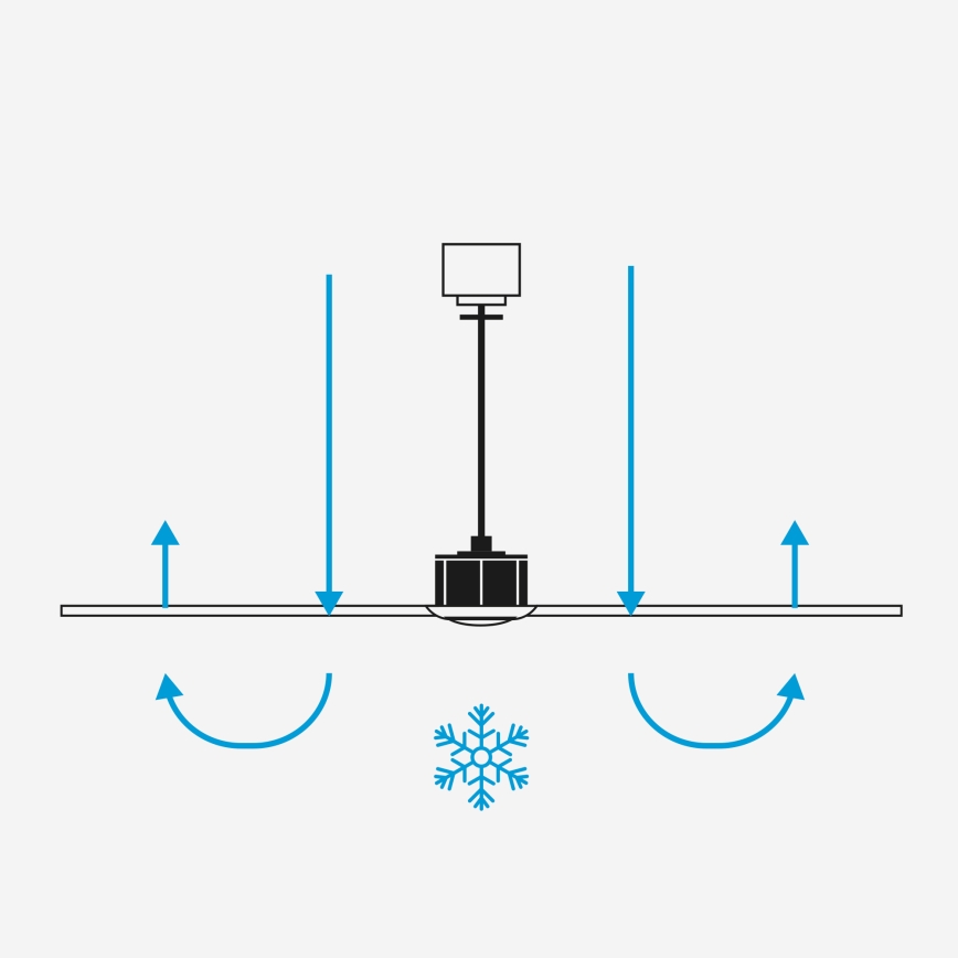 FARO 34196WT - Ανεμιστήρας οροφής ROCKER M Ø 132 cm μαύρος Wi-Fi Tuya + τηλεχειριστήριο