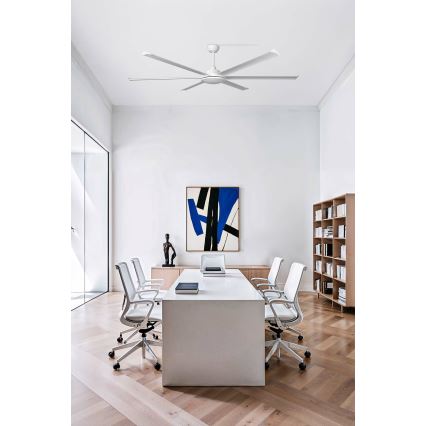 FARO 34202-130 - Ανεμιστήρας οροφής LED ROTTERDAM XL LED/32W/230V λευκό διάμετρος 200 cm + τηλεχειριστήριο