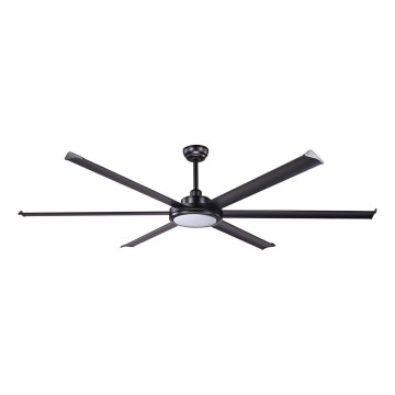 FARO 34203-130 - Ανεμιστήρας οροφής LED ROTTERDAM XL LED/32W/230V μαύρο διάμετρος 200 cm + τηλεχειριστήριο