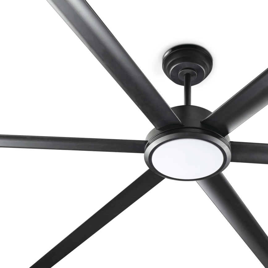 FARO 34203-130 - Ανεμιστήρας οροφής LED ROTTERDAM XL LED/32W/230V μαύρο διάμετρος 200 cm + τηλεχειριστήριο