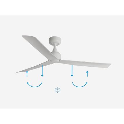 FARO 34274 - Οροφής ανεμιστήρας MARINE M λευκός διάμ. 125 εκ. IP44 + τηλεχειριστήριο