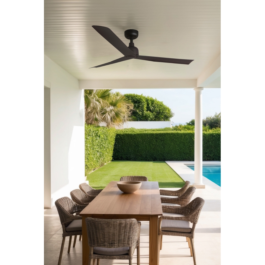 FARO 34275 - Ανεμιστήρας οροφής MARINE M καφέ διάμετρος 125 cm IP44 + τηλεχειριστήριο
