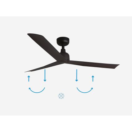 FARO 34275 - Ανεμιστήρας οροφής MARINE M καφέ διάμετρος 125 cm IP44 + τηλεχειριστήριο