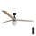 FARO 34282-11L - Ανεμιστήρας οροφής KLIM L 1xE27/15W/230V ξύλο/μαύρο διάμετρος 150 cm + τηλεχειριστήριο
