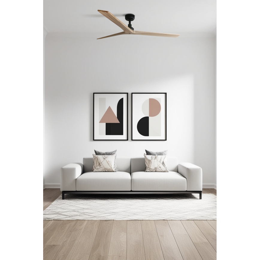 FARO 34282 - Ανεμιστήρας οροφής KLIM L καφέ/μαύρο διάμετρος 150 cm + τηλεχειριστήριο