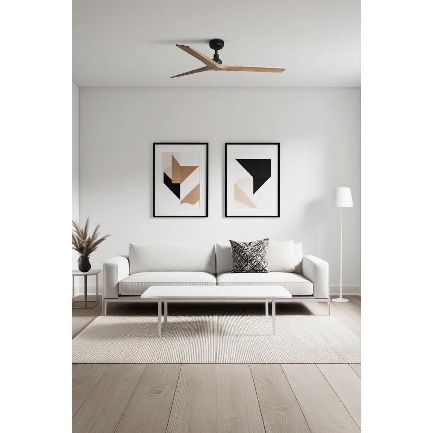 FARO 34283 - Ανεμιστήρας οροφής KLIM M καφέ/μαύρο διάμετρος 125 cm + τηλεχειριστήριο