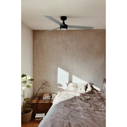 FARO 34286-1TW - Ανεμιστήρας οροφής LED Dimmable CRUISER L LED/18W/230V 2700/4000/6500K διάμετρος 132 cm μαύρο/γκρι + τηλεχειριστήριο