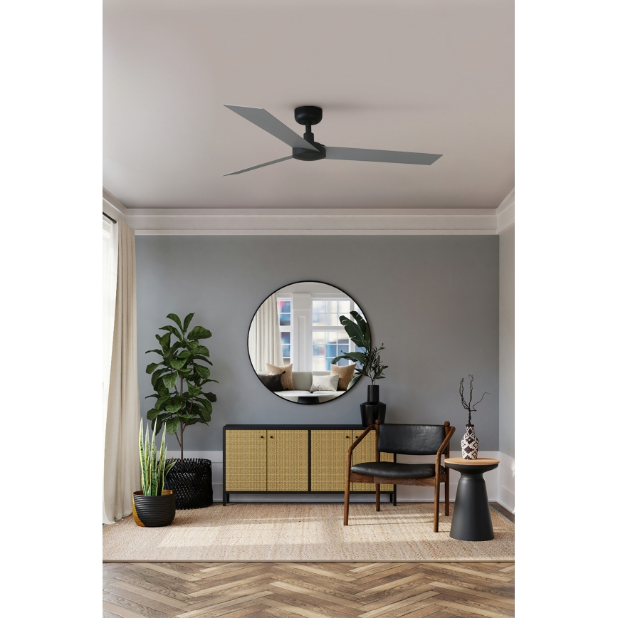 FARO 34286 - Οροφής ανεμιστήρας CRUISER L μαύρος διάμ. 132 εκ. + τηλεχειριστήριο