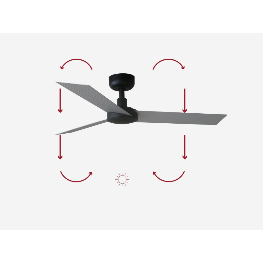 FARO 34287 - Οροφής ανεμιστήρας CRUISER XL μαύρος διάμ. 160 εκ. + τηλεχειριστήριο