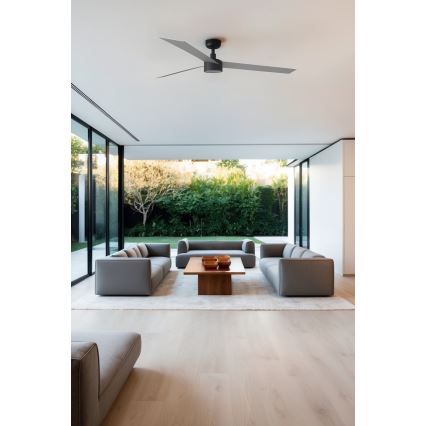FARO 342871S - LED ανεμιστήρας οροφής με ρυθμιζόμενο φωτισμό CRUISER XL LED/18W/230V 2700/3000/4000K διάμ. 160 cm γκρι/μαύρο + τηλεχειριστήριο
