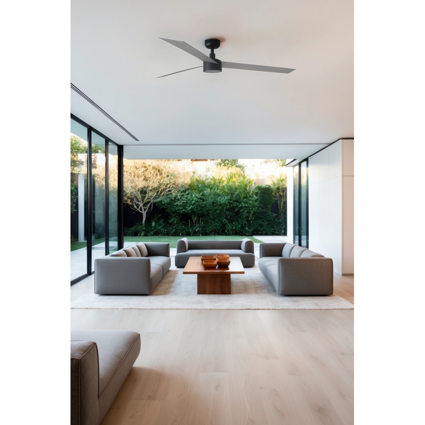 FARO 342871S - LED ανεμιστήρας οροφής με ρυθμιζόμενο φωτισμό CRUISER XL LED/18W/230V 2700/3000/4000K διάμ. 160 cm γκρι/μαύρο + τηλεχειριστήριο