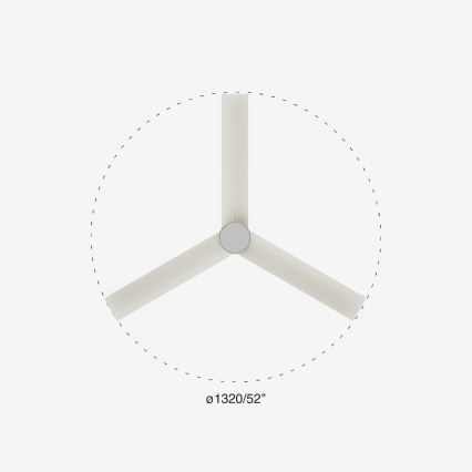 FARO 34290-1TW - LED Ανεμιστήρας με Αμυδρό Φωτισμό CRUISER LED/20W/230V 2700/4000/6500K διάμ. 132 εκ. λευκός + τηλεχειριστήριο