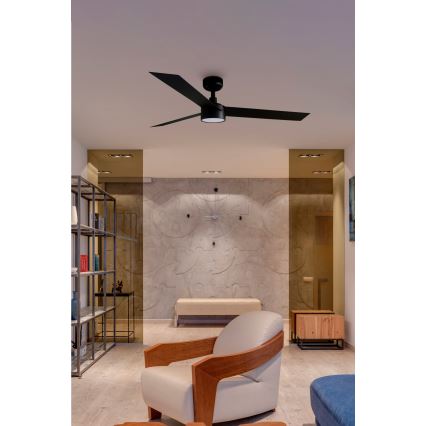 FARO 34291-1TW - Ρυθμιζόμενος LED οροφής ανεμιστήρας CRUISER LED/20W/230V 2700/4000/6500K διάμ. 132 εκ. μαύρος + τηλεχειριστήριο