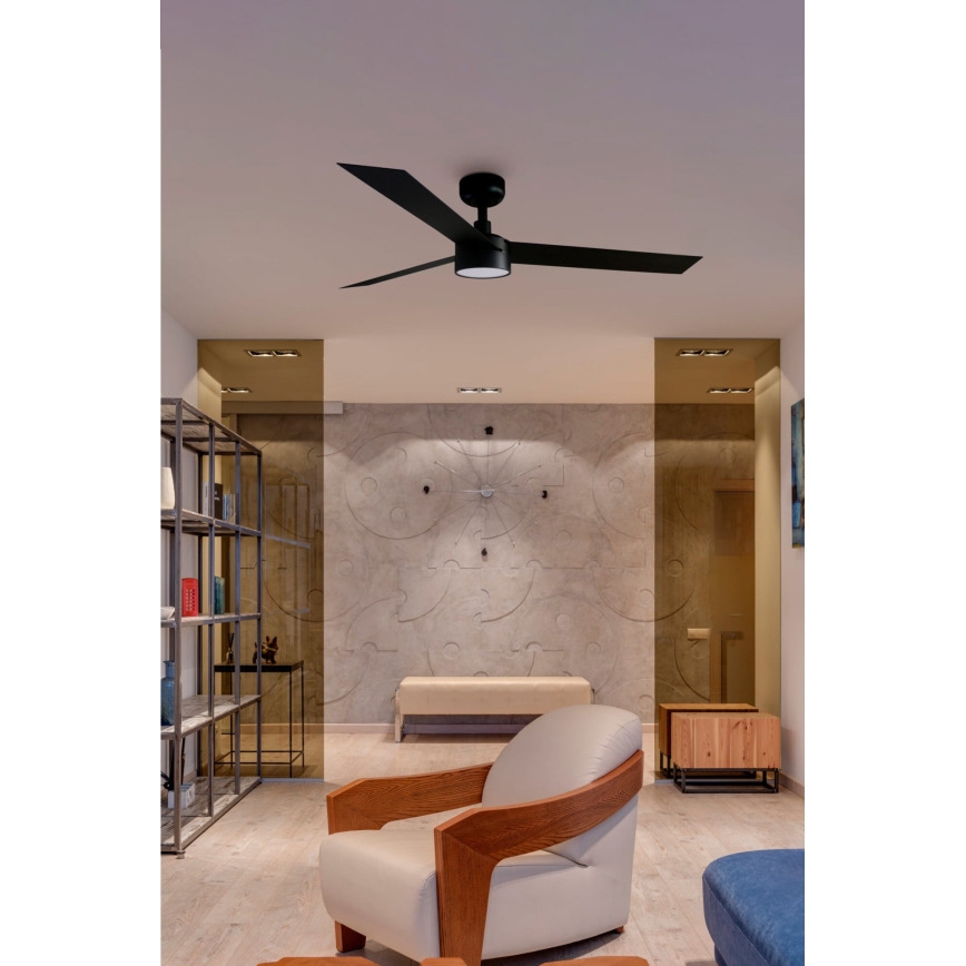 FARO 34291-1TW - Ρυθμιζόμενος LED οροφής ανεμιστήρας CRUISER LED/20W/230V 2700/4000/6500K διάμ. 132 εκ. μαύρος + τηλεχειριστήριο