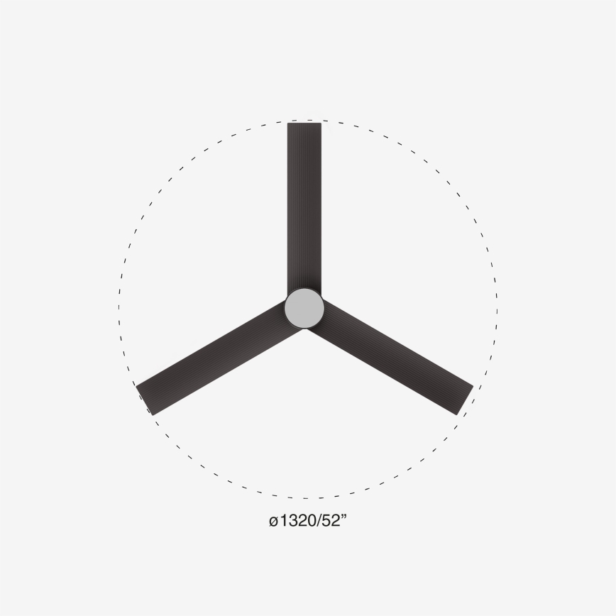 FARO 34291-1TW - Ρυθμιζόμενος LED οροφής ανεμιστήρας CRUISER LED/20W/230V 2700/4000/6500K διάμ. 132 εκ. μαύρος + τηλεχειριστήριο