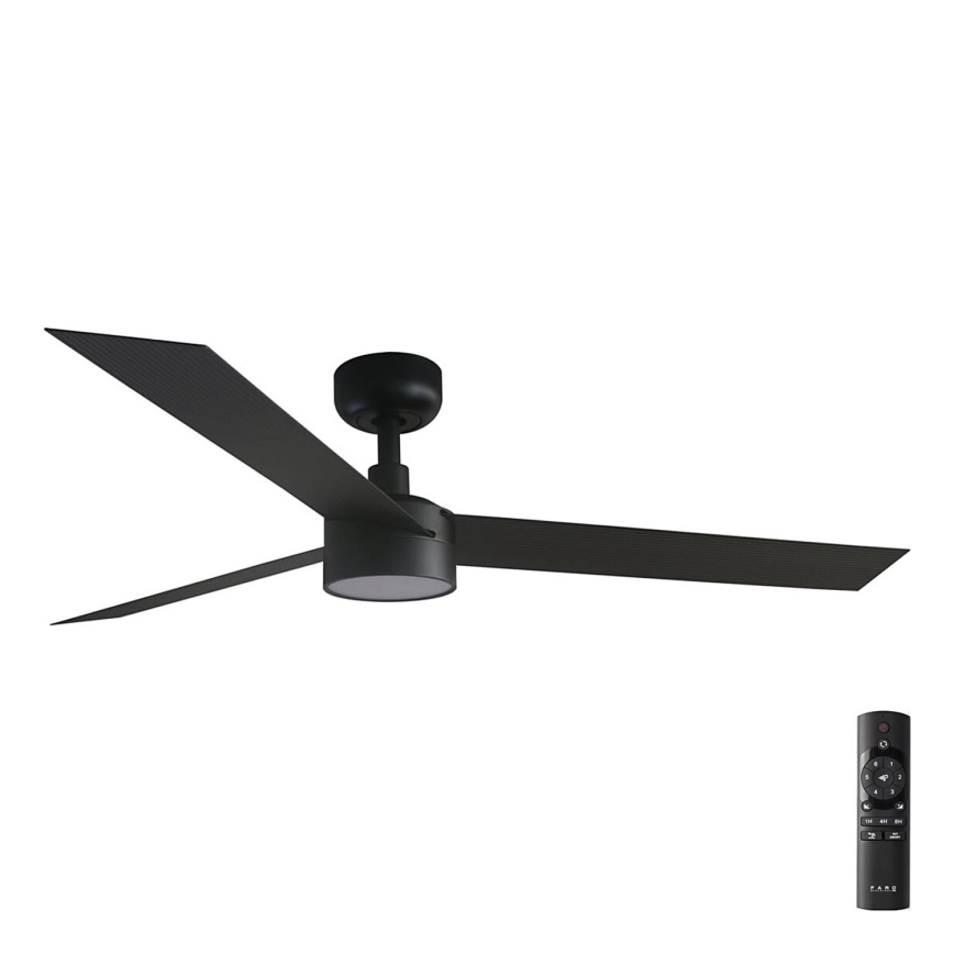 FARO 34291-1TW - Ανεμιστήρας οροφής LED Dimmable CRUISER LED/20W/230V 2700/4000/6500K διάμετρος 132 cm μαύρο + τηλεχειριστήριο