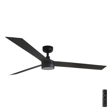 FARO 34293-1TW - Ανεμιστήρας οροφής LED Dimmable CRUISER XL LED/18W/230V 2700/4000/6500K διάμετρος 160 cm μαύρο + τηλεχειριστήριο