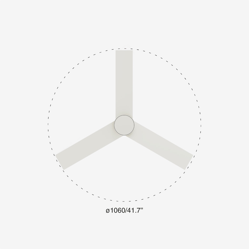 FARO 34295-1TW - Ρυθμιζόμενος LED οροφής ανεμιστήρας RUDDER S LED/18W/230V 2700/4000/6500K διάμ. 106 εκ. λευκός + τηλεχειριστήριο