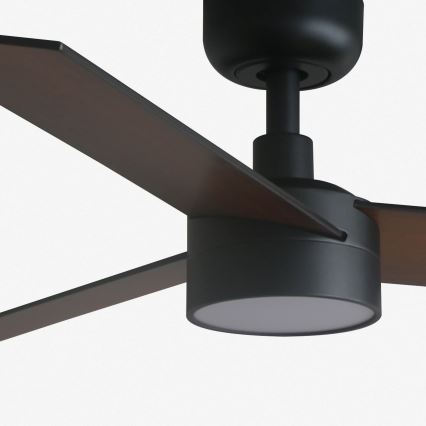 FARO 34296-1TW - Ρυθμιζόμενος ανεμιστήρας οροφής LED RUDDER S LED/18W/230V 2700/3000/4000K Ø 106 εκ. μαύρο + τηλεχειριστήριο