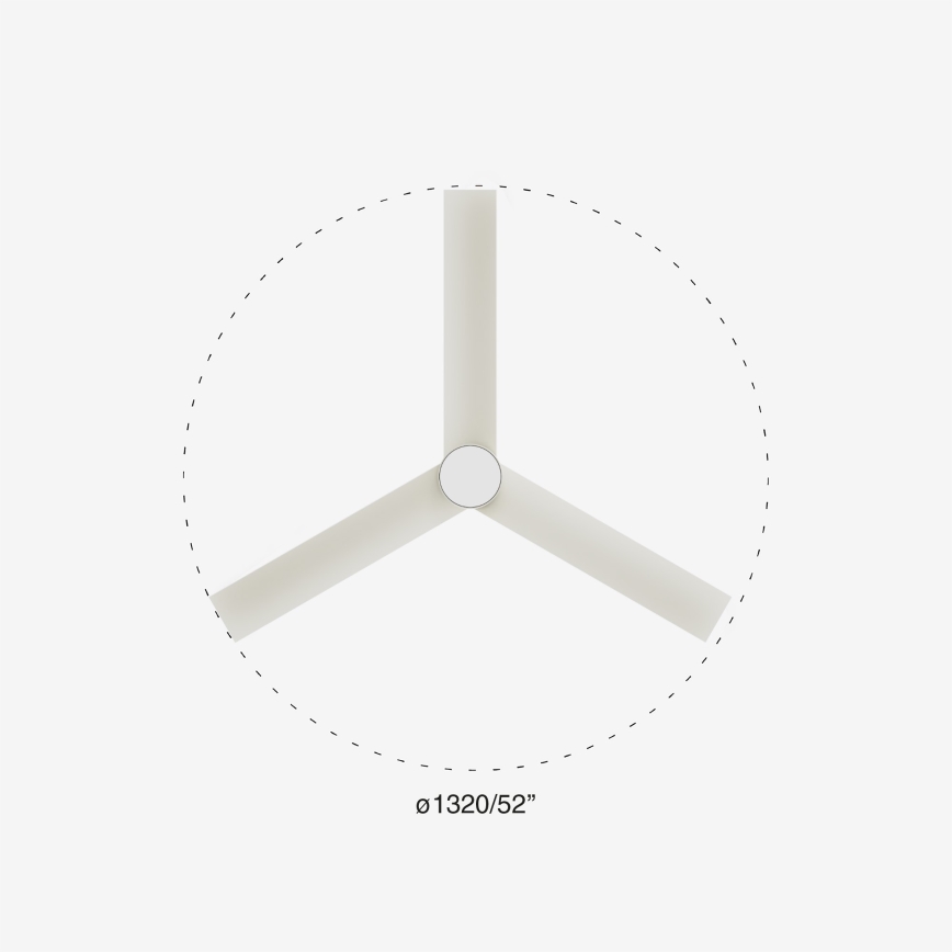 FARO 34297-1TW - Ρυθμιζόμενος ανεμιστήρας οροφής LED RUDDER L LED/20W/230V 2700/4000/6500K διάμετρος 132 εκ. με τηλεχειριστήριο