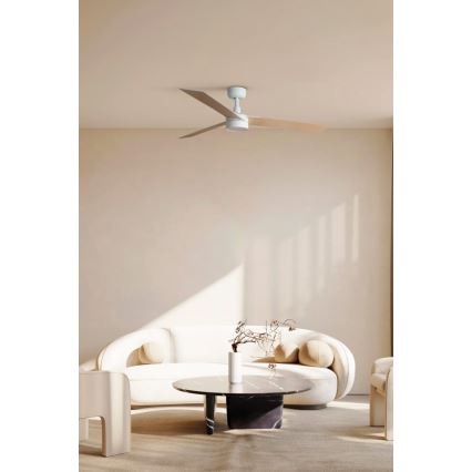 FARO 34297-1TW - Ανεμιστήρας LED Dimmable RUDDER L LED/20W/230V 2700/4000/6500K δ. 132 cm + τηλεχειριστήριο