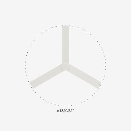 FARO 34297WP - Ανεμιστήρας οροφής RUDDER L λευκό διάμετρος 132 cm SMART + τηλεχειριστήριο