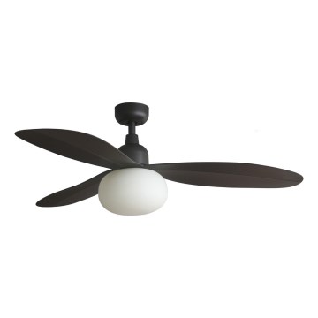FARO 34301-11L - Οροφής ανεμιστήρας PALMA 1xE27/15W/230V καφέ Ø 129 εκ IP44 + τηλεχειριστήριο