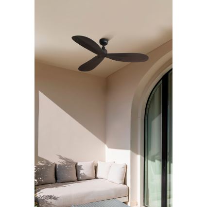FARO 34301 - Οροφής ανεμιστήρας PALMA καφέ διάμετρος 129 εκ. IP44 + τηλεχειριστήριο