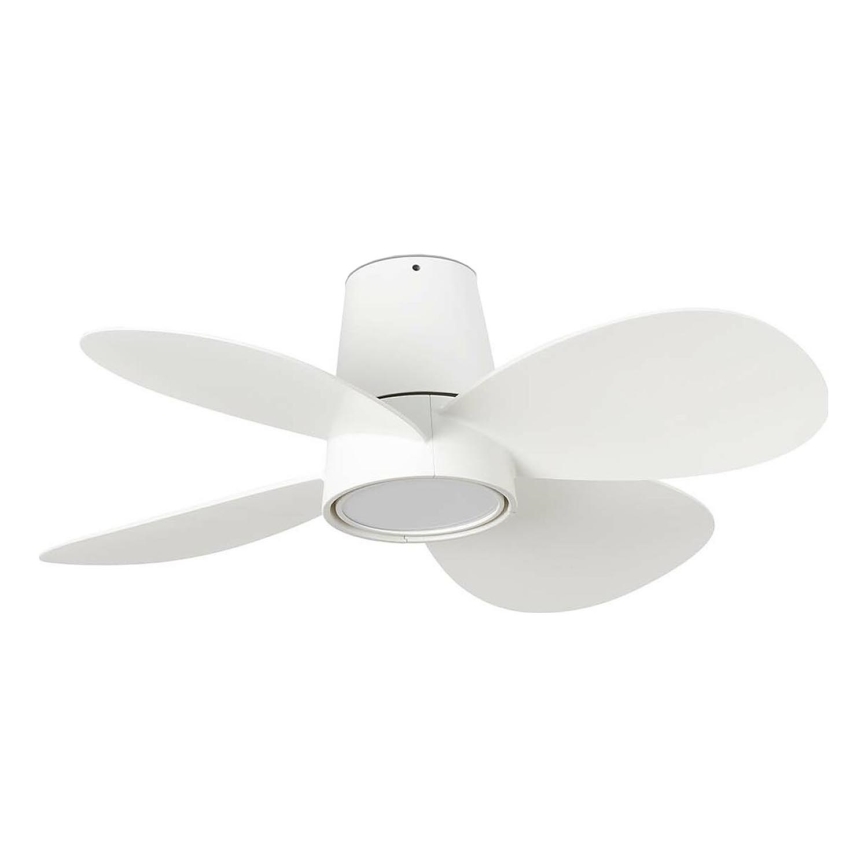 FARO 34315 - Ανεμιστήρας οροφής LED Dimmable KLOVER S LED/20W/230V 2700/4000/6500K λευκό διάμετρος 80 cm + τηλεχειριστήριο