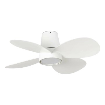 FARO 34315 - Ρυθμιζόμενος LED οροφής ανεμιστήρας KLOVER S LED/20W/230V 2700/4000/6500K λευκός διάμ. 80 εκ. + τηλεχειριστήριο