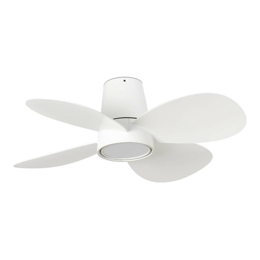 FARO 34315WT - Ανεμιστήρας οροφής LED Dimmable KLOVER TUB S LED/20W/230V 2700/4000/6500K λευκό διάμετρος 80 cm Wi-Fi Tuya + τηλεχειριστήριο