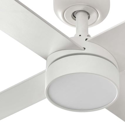 FARO 34355WT-1TW - Ανεμιστήρας οροφής LED Dimmable RUDDER L LED/18W/230V 2700/4350/6000K λευκό/μπεζ διάμετρος 132 cm Wi-Fi Tuya + τηλεχειριστήριο