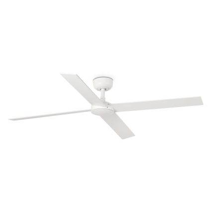 FARO 34355WT - Ανεμιστήρας οροφής RUDDER L λευκό/μπεζ διάμετρος 132 cm Wi-Fi Tuya + τηλεχειριστήριο