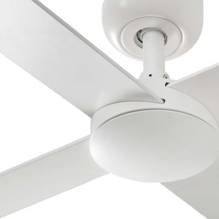 FARO 34355WT - Ανεμιστήρας οροφής RUDDER L λευκό/μπεζ διάμετρος 132 cm Wi-Fi Tuya + τηλεχειριστήριο