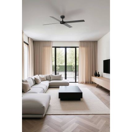 FARO 34356 - Ανεμιστήρας οροφής RUDDER L καφέ/μαύρο διάμετρος 132 cm + τηλεχειριστήριο