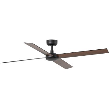 FARO 34356WT - Ανεμιστήρας οροφής RUDDER L καφέ/μαύρο διάμετρος 132 cm Wi-Fi Tuya + τηλεχειριστήριο