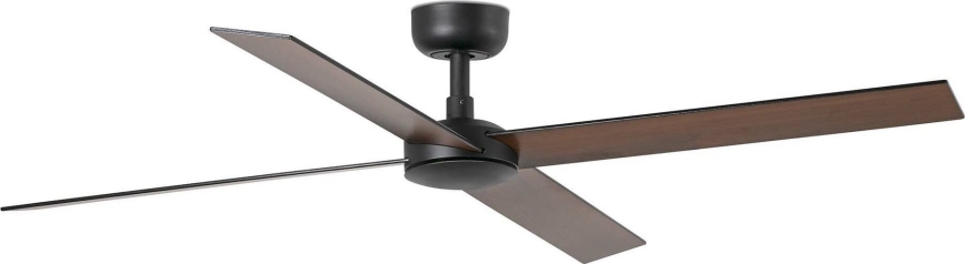 FARO 34356WT - Ανεμιστήρας οροφής RUDDER L καφέ/μαύρο διάμετρος 132 cm Wi-Fi Tuya + τηλεχειριστήριο