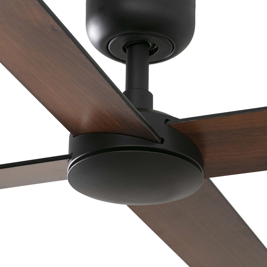 FARO 34356WT - Ανεμιστήρας οροφής RUDDER L καφέ/μαύρο διάμετρος 132 cm Wi-Fi Tuya + τηλεχειριστήριο