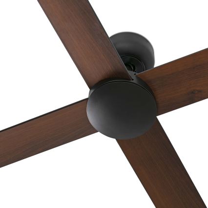 FARO 34356WT - Ανεμιστήρας οροφής RUDDER L καφέ/μαύρο διάμετρος 132 cm Wi-Fi Tuya + τηλεχειριστήριο