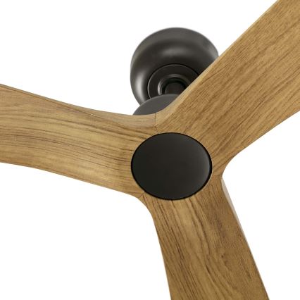 FARO 34360 - Ανεμιστήρας οροφής OUTWOOD L καφέ/μαύρο διάμετρος 150 cm IP44 + τηλεχειριστήριο