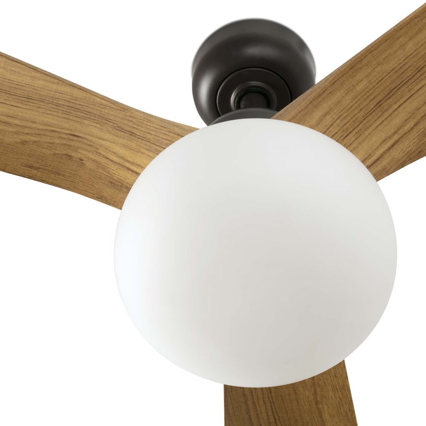 FARO 34360WT-11L - Οροφή ανεμιστήρα OUTWOOD L 1xE27/15W/230V καφέ/μαύρο d. 150 cm Wi-Fi Tuya IP44 + τηλεχειριστήριο