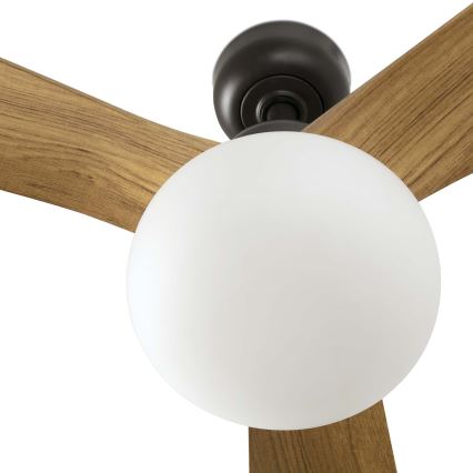 FARO 34360WT-11L - Ανεμιστήρας οροφής OUTWOOD L 1xE27/15W/230V καφέ/μαύρο διάμετρος 150 cm Wi-Fi Tuya IP44 + τηλεχειριστήριο