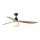 FARO 34360WT-11L - Οροφή ανεμιστήρα OUTWOOD L 1xE27/15W/230V καφέ/μαύρο d. 150 cm Wi-Fi Tuya IP44 + τηλεχειριστήριο