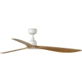 FARO 34361WT - Ανεμιστήρας οροφής OUTWOOD L καφέ/λευκός, Ø 150 cm, Wi‑Fi Tuya, IP44 + τηλεχειριστήριο