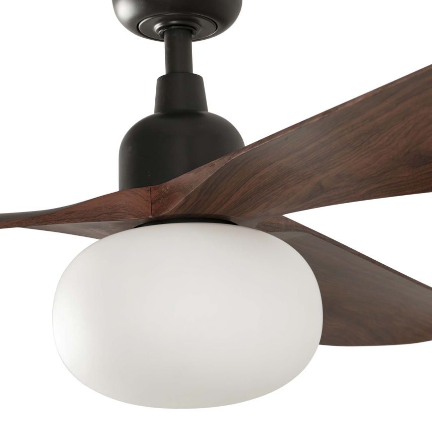 FARO 34362WT-11L - Ανεμιστήρας οροφής OUTWOOD L 1xE27/15W/230V καφέ/μαύρο διάμετρος 150 cm Wi-Fi Tuya IP44 + τηλεχειριστήριο