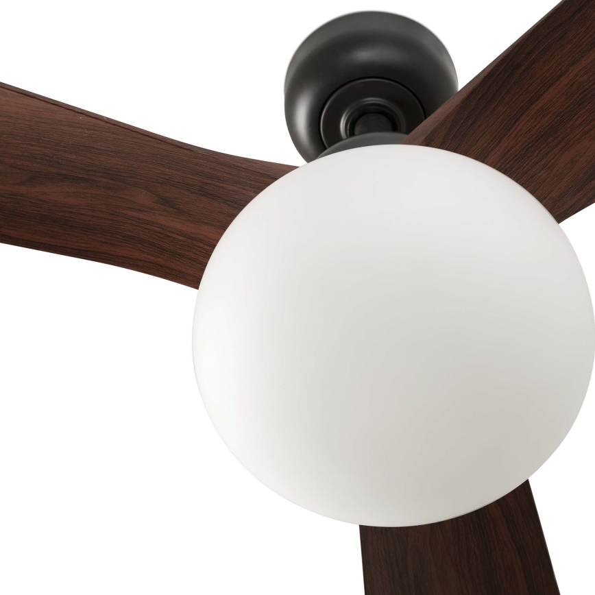 FARO 34362WT-11L - Ανεμιστήρας οροφής OUTWOOD L 1xE27/15W/230V καφέ/μαύρο διάμετρος 150 cm Wi-Fi Tuya IP44 + τηλεχειριστήριο