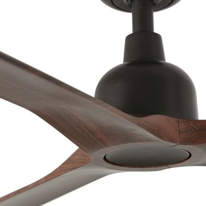 FARO 34362WT - Ανεμιστήρας οροφής OUTWOOD L καφέ/μαύρο διάμετρος 150 cm Wi-Fi Tuya IP44 + τηλεχειριστήριο